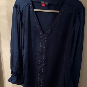 Silky blue blouse 2X